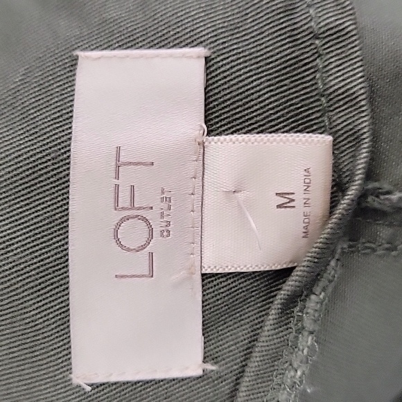 LOFT Outlet Womens Green Utility/ Cargo Hooded Jacket 100% Cotton Size M - Picture 8 of 12